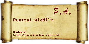 Pusztai Aldán névjegykártya